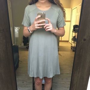 Short Sleeve Olive Dress